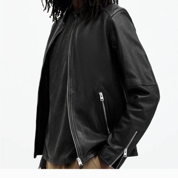 All saints Cora leather Jacket. Black size XXL. Worn maybe 10-12 times. - Picture 5 of 7